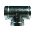 Selkirk 6 in. X 6 in. X 6 in. Aluminum/Galvanized Steel Stove Pipe TeeTee CapFlow TeeChimney Pipe Te 186100